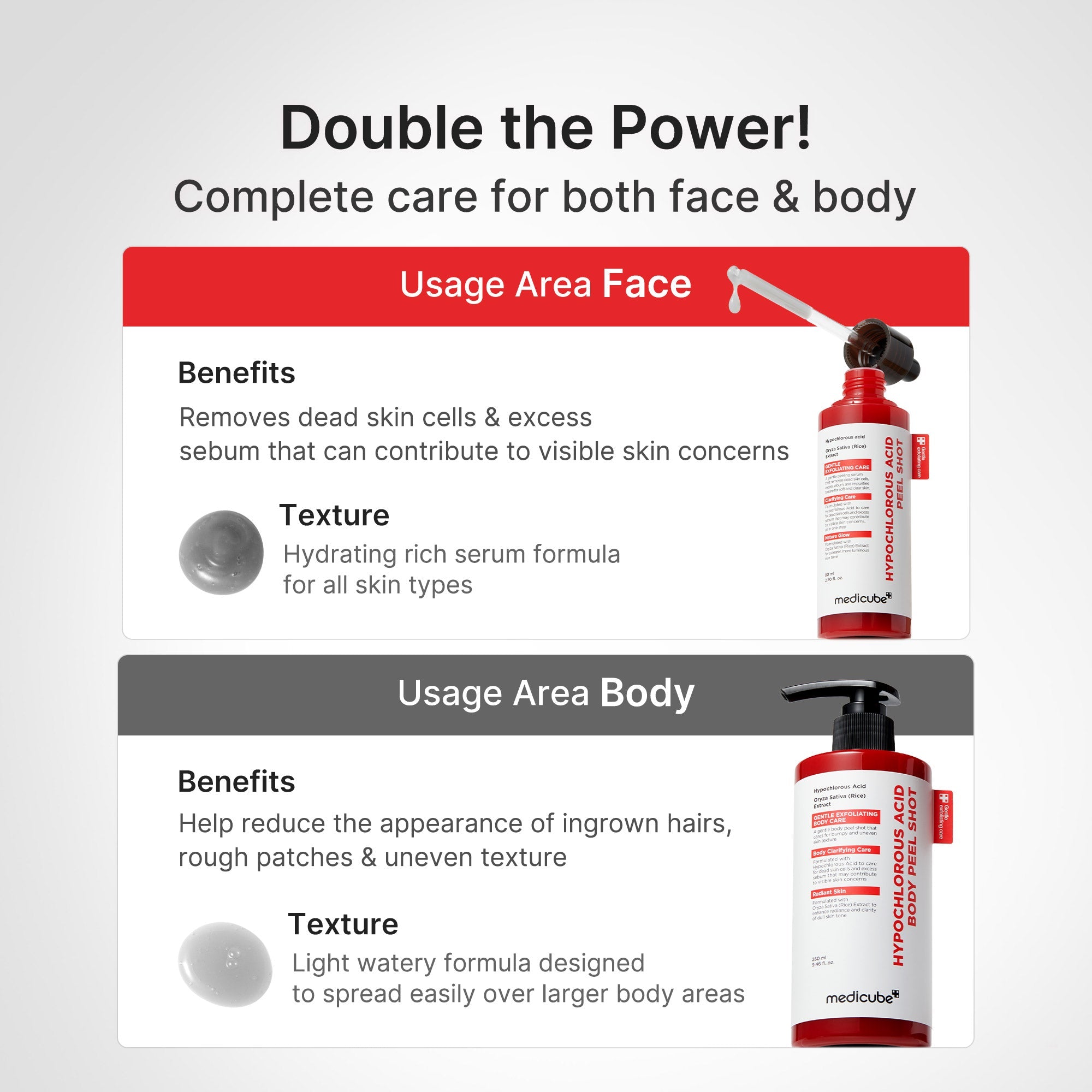 Hypochlorous Acid Rice Body Peel Shot